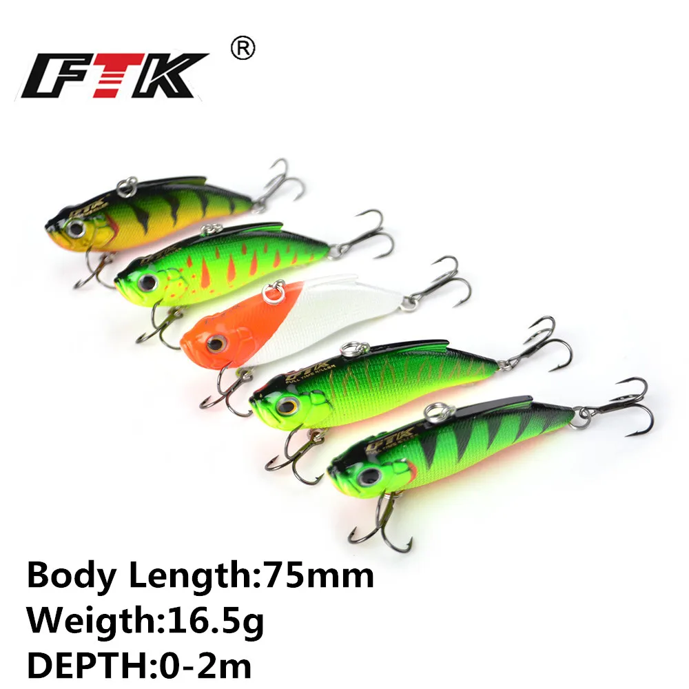 FTK 5 цветов/коробка рыболовная приманка набор блесна Isca Crankbait Pesca Jig рыболовных