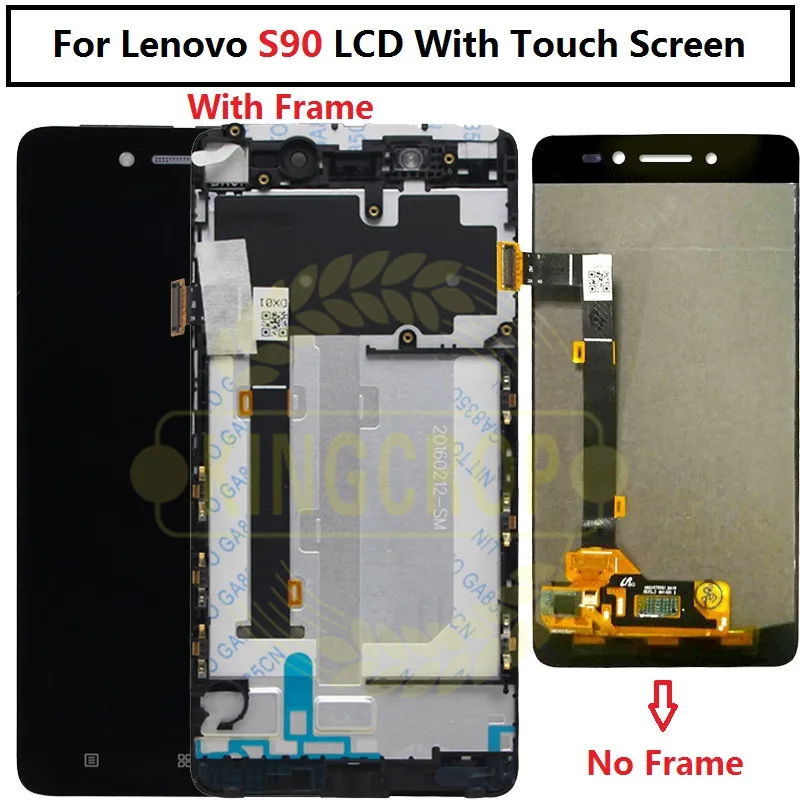 Лучшее Качество для Lenovo S90 ЖК дисплей сенсорный экран дигитайзер в сборе с рамкой