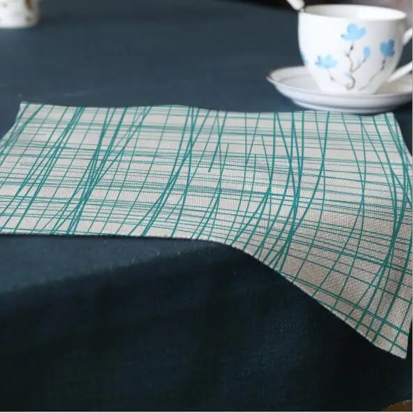 Льняная подстилка с принтом коврик для стола симпатичный геометрический