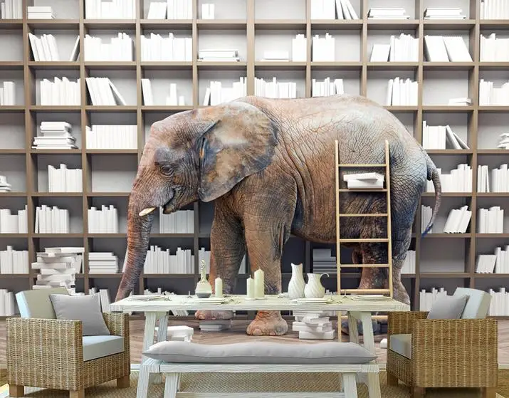 

Custom Non-woven Wallpaper 3D creative bookshelf mural wallpaper Living room Wallpaper Papel de parede
