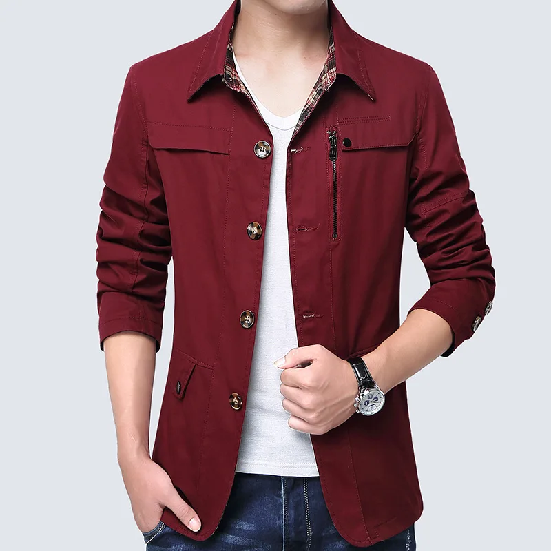 Brand Jacket Men 2017 New Fashion Male Jackets Solid Zipper High Quality Coats Mens Windbreaker Plus Size 3XL 4XL | Мужская одежда
