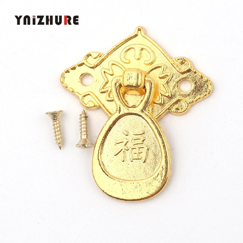 

1PC Antique Handle Drawer Wardrobe Door Handle With Screws Zinc Alloy,Gold Color