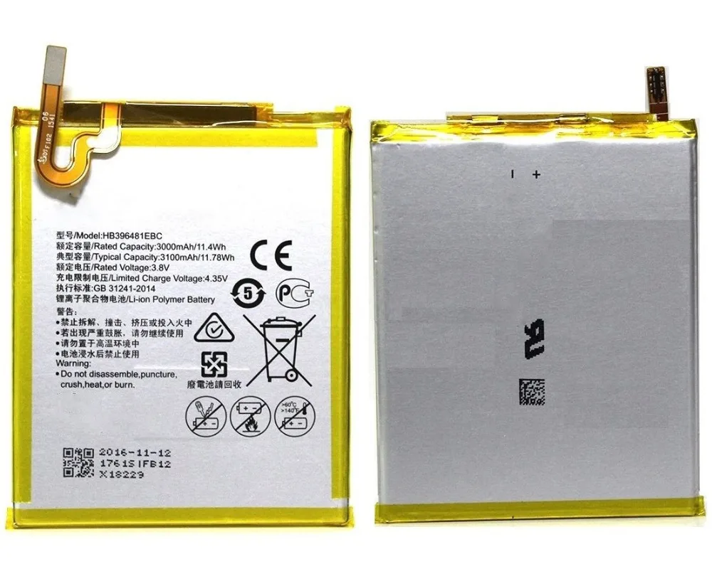 ISUNOO HB396481EBC реальная емкость 3000/3100 мАч батарея для Huawei Honor 5A 5X Y6 II Y6II G7 PLUS G8 G8X с