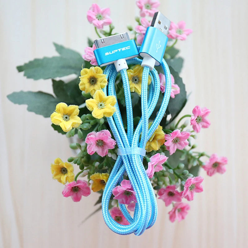 SUPTEC 2.4A USB кабель для быстрой зарядки для iPhone 4 s 4S 3GS iPad 2 3 iPod Nano touch 30 Pin зарядное устройство кабель для передачи данных 2