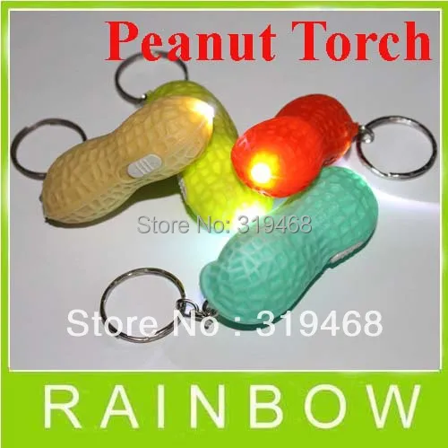 500 шт./лот ра из светодиодов милый яркость Mini арахис факел вспышка лёгкие брелок