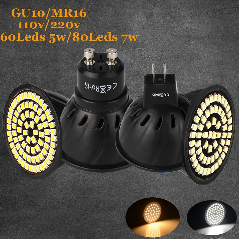 Светодиодный прожектор MR16 5 Вт 7 GU10 110 В 220 60 80 дюймов|led spotlight|led gu10 spotlightled spotlight 5w |