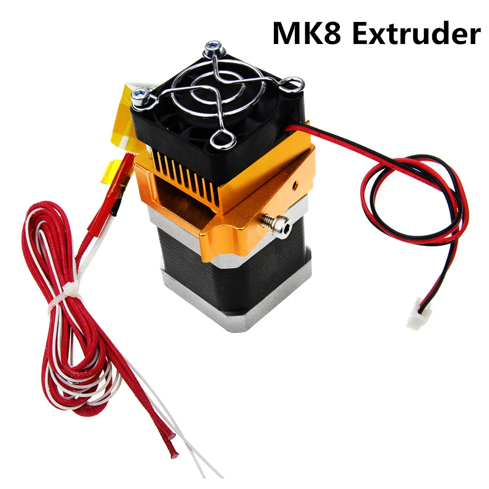 3d печатающая головка MK8 экструдер j-головка Hotend сопло 0,4 мм диаметр подачи 1,75 нити дополнительное сопло+ 1 метр Кабель двигателя