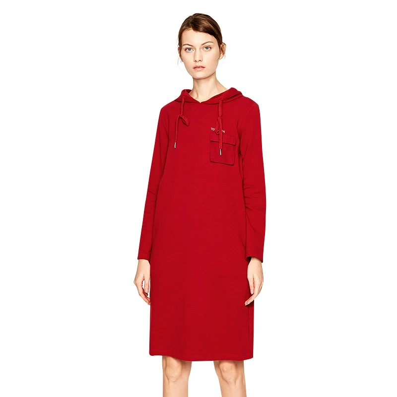 Toyouth Casual Women Jumper Dress Embroidery Pocket Female Skinny Dresses H Line Brief Straight Loose Fashion Vestidos|Женские платья| |