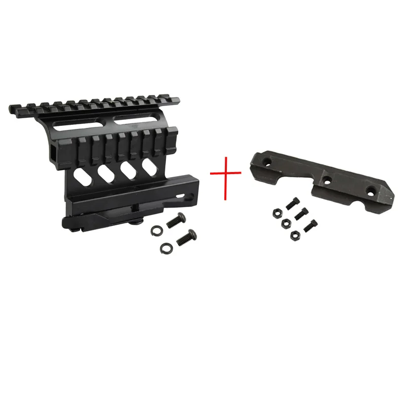 Side Plate And Mount VULPO Тактический АК серия рельс Боковое крепление Быстрый QD стиль AK47 AK74 Сайга отсоединения 20 мм Вивер рельс для охоты страйкбол прицел - Цвет: Side Plate And Mount