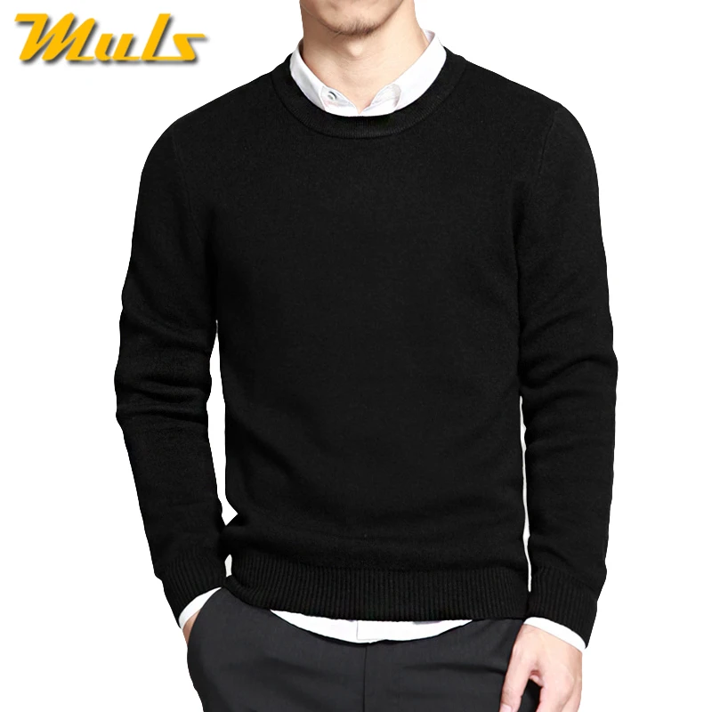 Свитер мужской хлопковый с О образным вырезом|dress shirt white|dress size mendress sleeve fit |