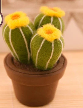 Plants 3 Суккулентные растения, Мультяшные животные, набор из шерсти, набор для рукоделия, шерсть, войлок, игла для валяния, украшение, Рукоделие, сделай сам, ручная работа - Цвет: Plants 3