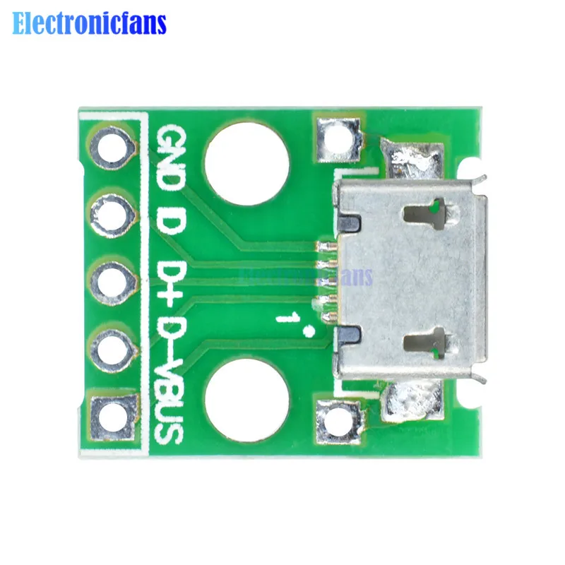 10 шт./лот MICRO USB Для DIP адаптера 5Pin 2 54 мм разъем Micro Usb Тип PCB Pinboard конвертер|usb to|usb to