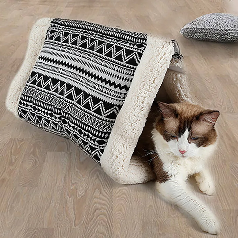Hoomall хлопковый флисовый коврик для кота собаки кровать питомца туннель кошки