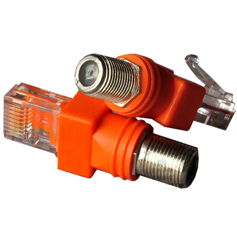 10 шт./лот F тип соединитель RF Женский к RJ45 Мужской коаксиальный бочонок Адаптер