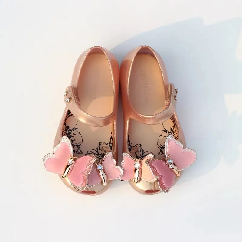 Mini Melissa ultragrl/ новые оригинальные прозрачные сандалии для девочек детские сандалии с бантом детская пляжная обувь Нескользящая обувь для малышей