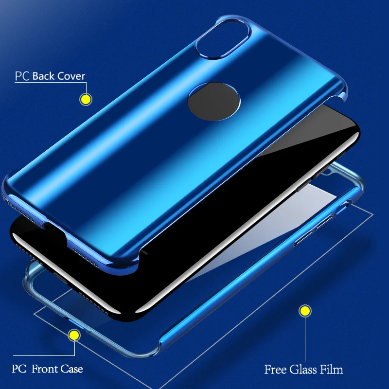 360 Покрытие Зеркало чехол для iPhone X 8 7 6 S Plus SE крышка полная защита Чехлы samsung galaxy S7 S8
