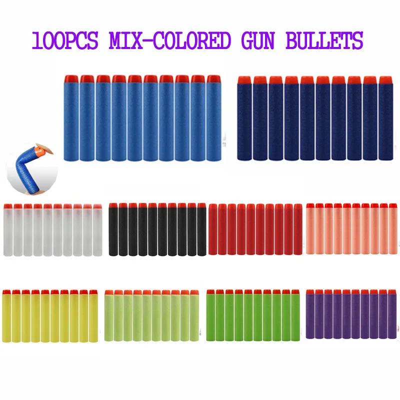 100 шт многоцветный 7 2 см Ева Мягкий дырочку головы пополнения игрушка дартс