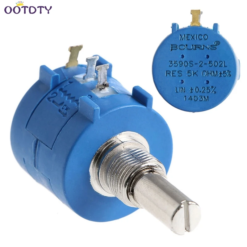 Прецизионный многооборотный резистор потенциометра 3590S 2 502L 5K Ohm регулируемый