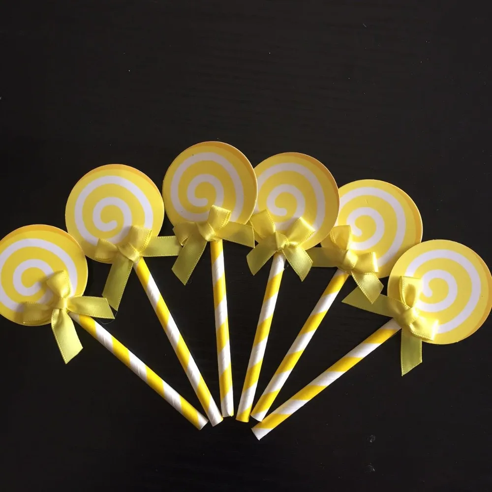 6 шт./упак. Конфеты Цвет бант леденец галстук кекс товары для украшения торта Baby