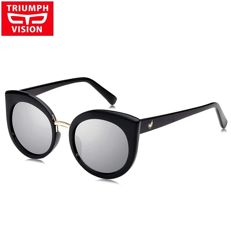 TRIUMPH VISION, кошачий глаз, солнцезащитные очки для женщин, женские, милые, розовое сердце, солнцезащитные очки для женщин, стиль, лето, UV400, Oculos lunette - Цвет линз: 003