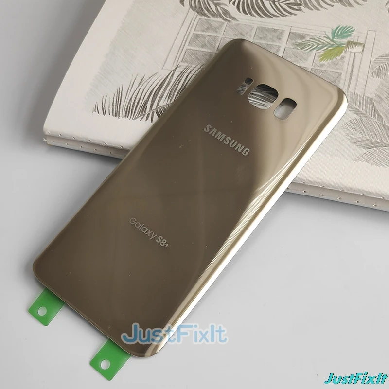 Для SAMSUNG Galaxy S8 + Plus G955 G955F задняя крышка для аккумулятора стекла Корпус чехол