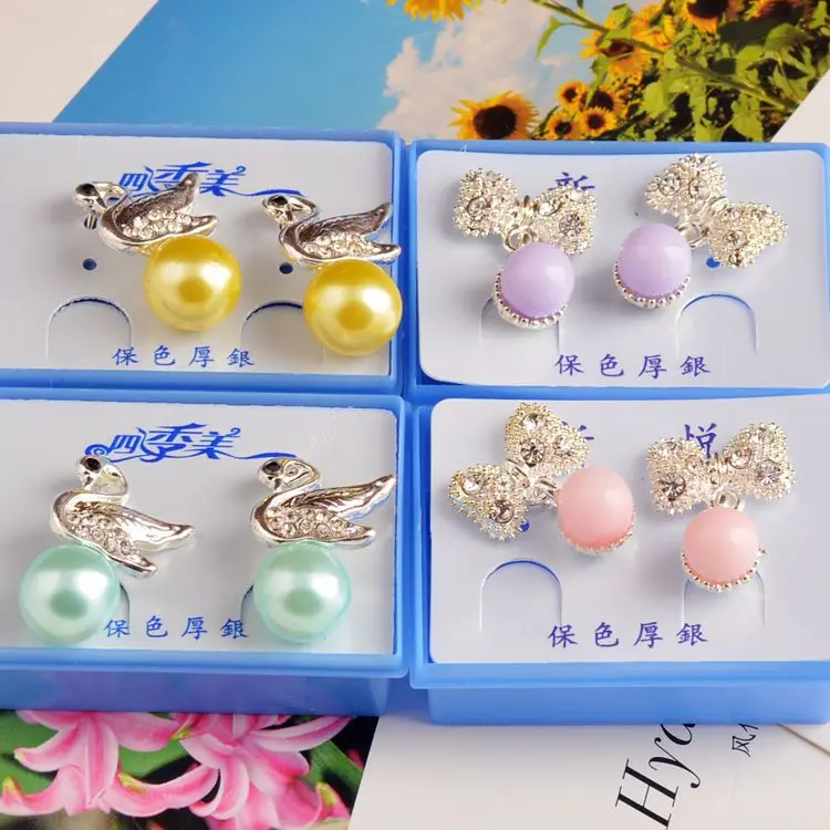 Распродажа ювелирных изделий Bijoux Femme милый костюм серьги 20 пар/лот Pendientes микс Лот Модные женские подарочные серьги-гвоздики