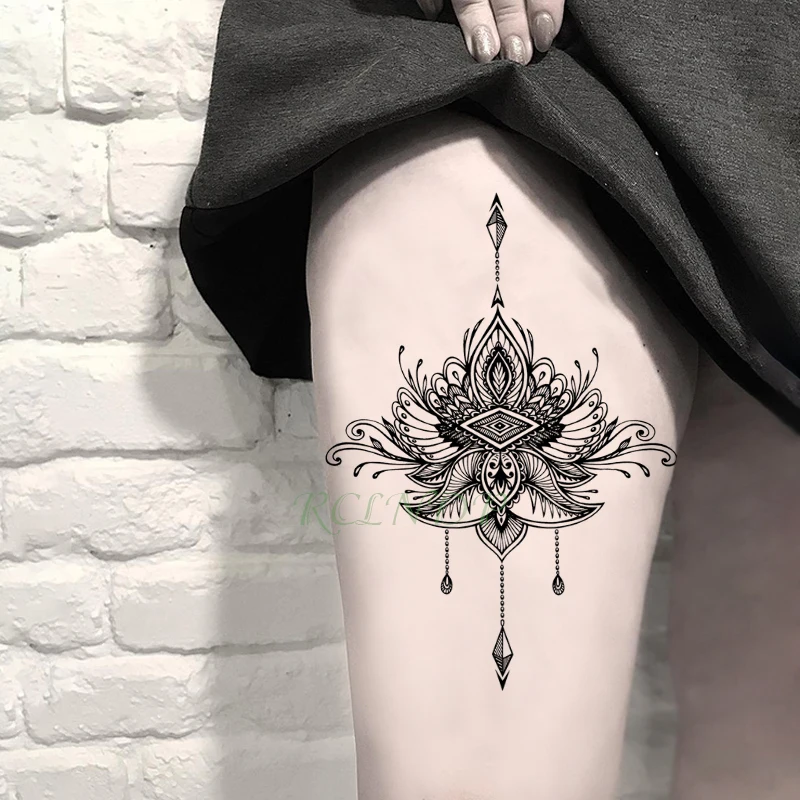 

Waterproof Temporary Tattoo Sticker flower diamond arrow geometry fake tatto flash tatoo large art tattoos for girl women men