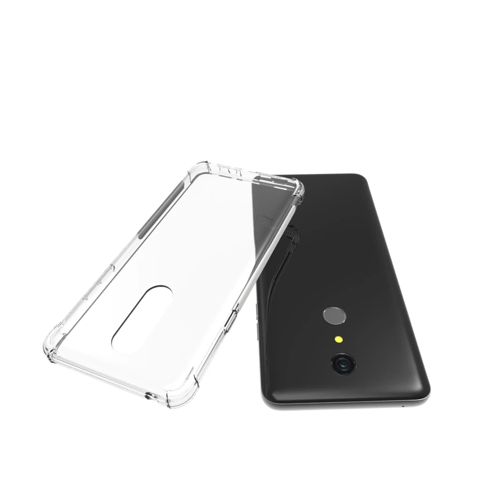 Прозрачный чехол из ТПУ с усиленными углами для LG G7 FIT амортизацией и защитой от