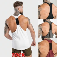 2019 brand new style fashion mens fit sleeveless slim muscle bodybuilding t shirt tee tank tops