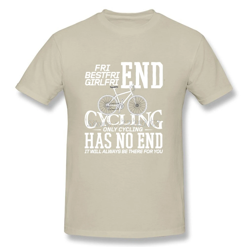  Cycle Has No End Mens T-shirt Music Black for Youth House Cotton Bikes T Shirts Tops Summer 100% Round Neck Print | Мужская одежда