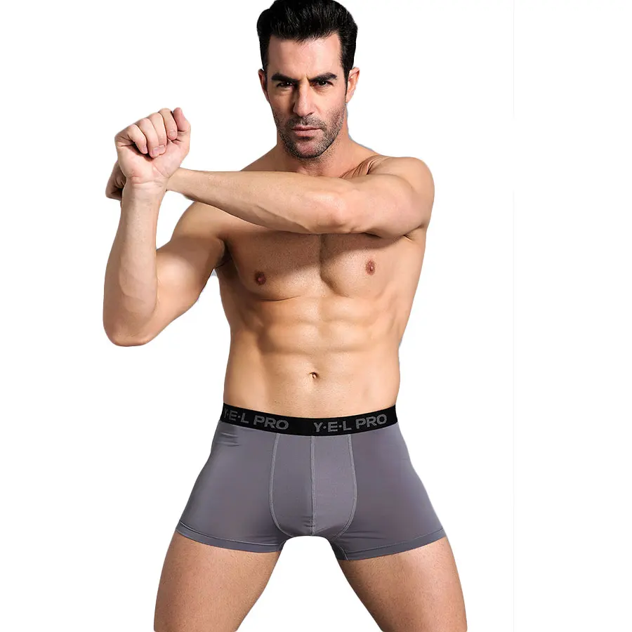 Yel Gym Leggings Men Crossfit Shorts Running Compression Maillots De Football Sports Boxer Jogging Underwear Running Shorts