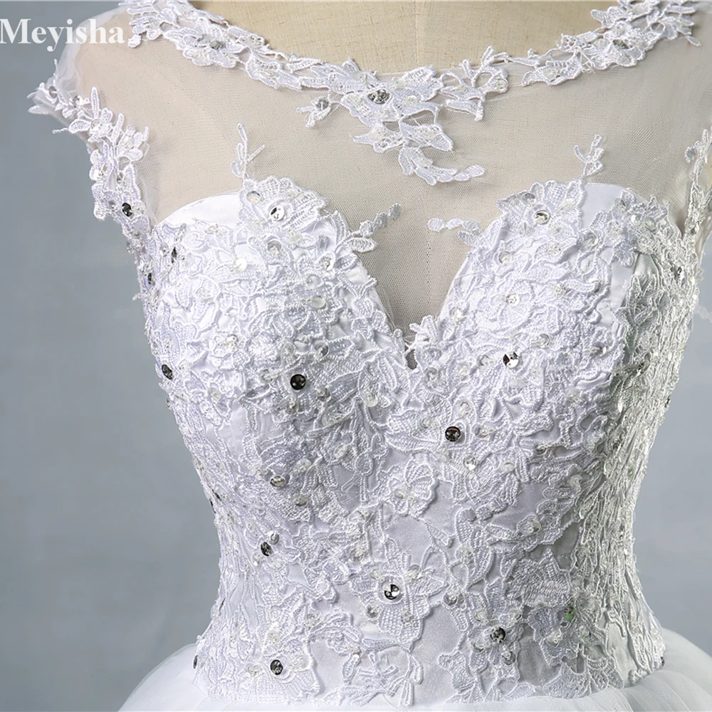 ZJ9073 2019 Новый стиль Мода кружева белого цвета и слоновой кости свадебные платья