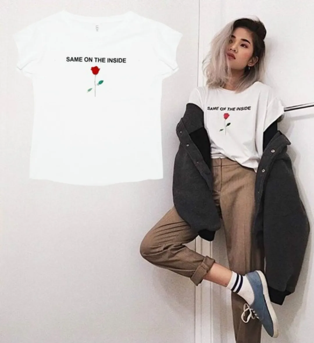 Женские модные милые повседневные белые футболки Tumblr стильные летние с