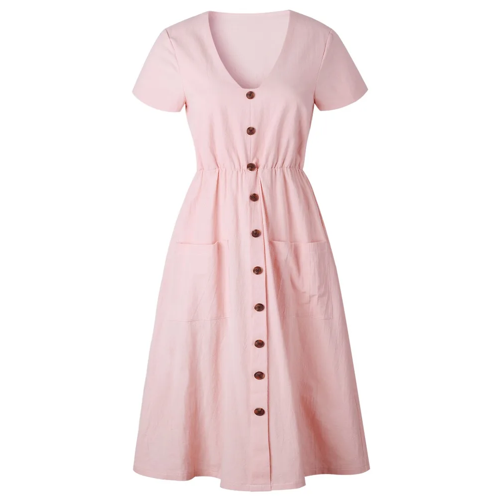 Летнее платье 2018 женские модные повседневные Элегантные платья с коротким