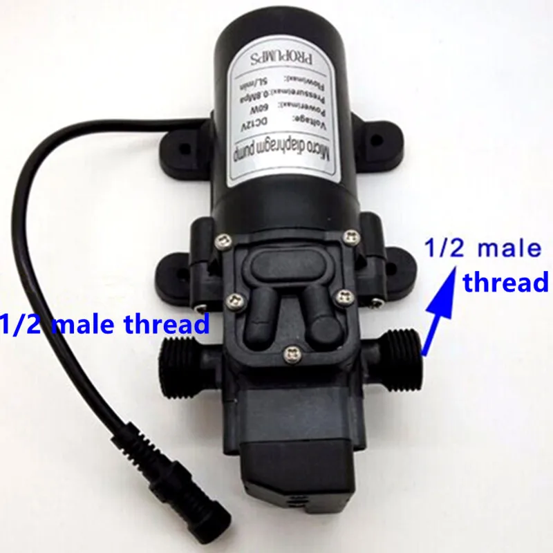 

S107 12V 6A 60W Self Priming Fine Mist Spray,Micro Diaphragm Pump with AC to DC Adapter Power Supply