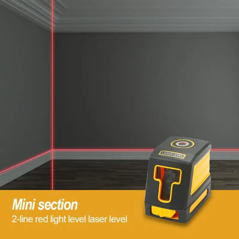 Миниатюрный лазерный уровень нивелир с 2 красными и перекрестными линиями