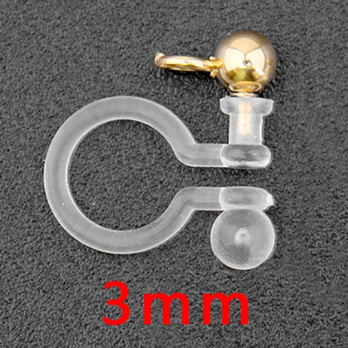Product 1 10 шт. прозрачный 3/5/6 мм непористой ухо клип u-образные серьги золотые бегунки для Цвет аксессуары из нержавеющей стали для ювелирных изделий - Окраска металла: Product 1