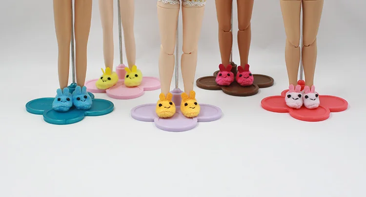 Плюшевая обувь с кроликом для куклы Blyth доступны кукол Azone Licca Chole туфли кукольные