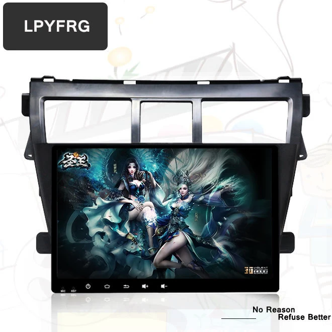 Автомагнитола 9 дюймов HD 2din на android 10 0 для Toyota VIOS 2007 2008-2012 dvd-плеер с Gps Bluetooth