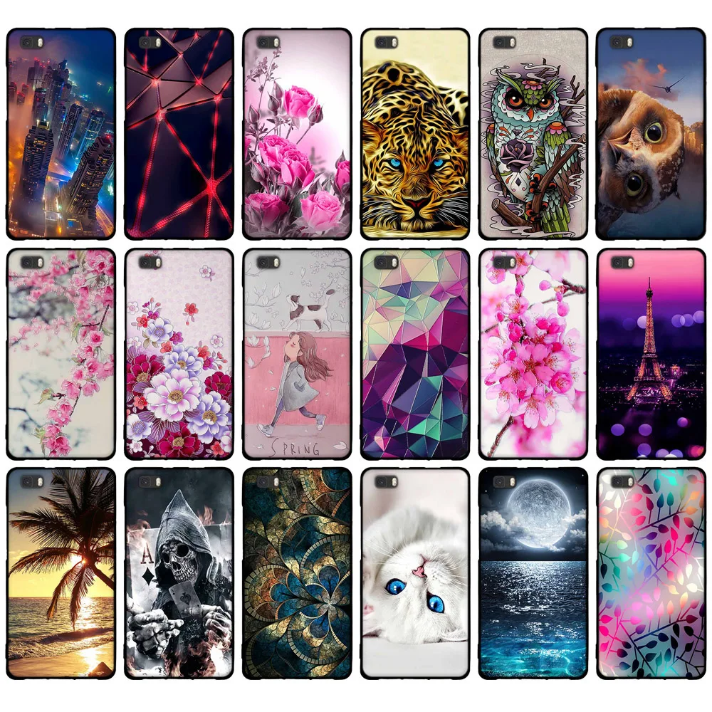Case For Huawei P8 Lite 2016 5.0'' Soft Silicone Cover 3D Cat Bag Ascend 2015 P8Lite ALE-L21 Phone Cases | Мобильные