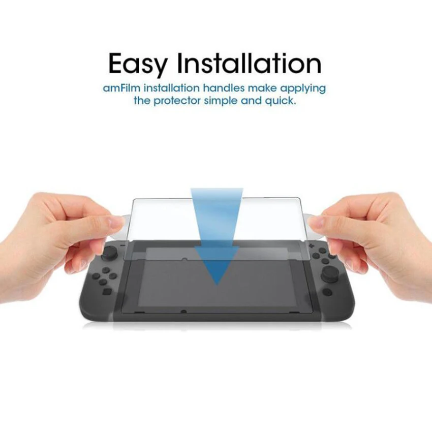 Мягкая защитная пленка с нанопокрытием для экрана Nintendo Switch 2017 Взрывозащищенная