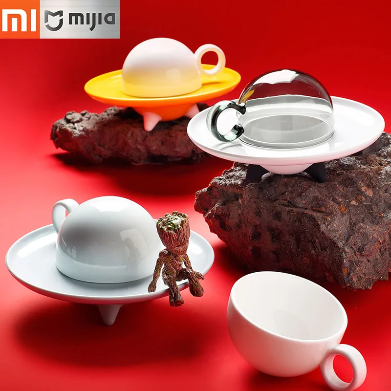 Xiaomi KKF UFO чашка безопасная и здоровая многоцелевая UFO кружка 4 цвета на выбор кофейная кружка перевернутая Пряжка Пылезащитная с поддоном чашка