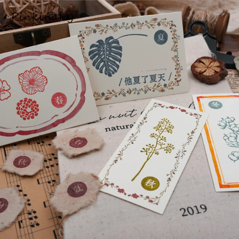 Цветы растений всесезонные декоративные штампы деревянные и резиновые для