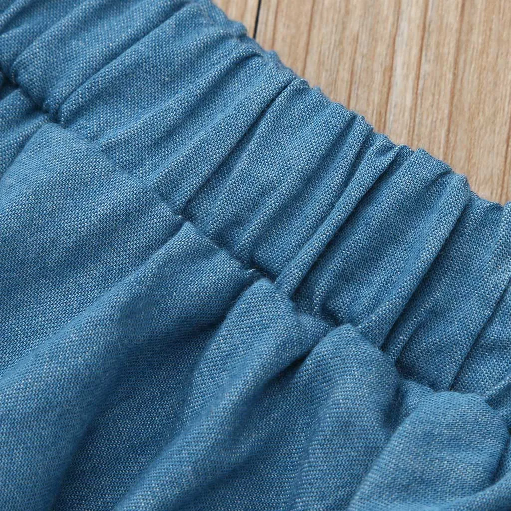 3 предмета летняя одежда для девочек хлопковая новорожденных кружевной топ с