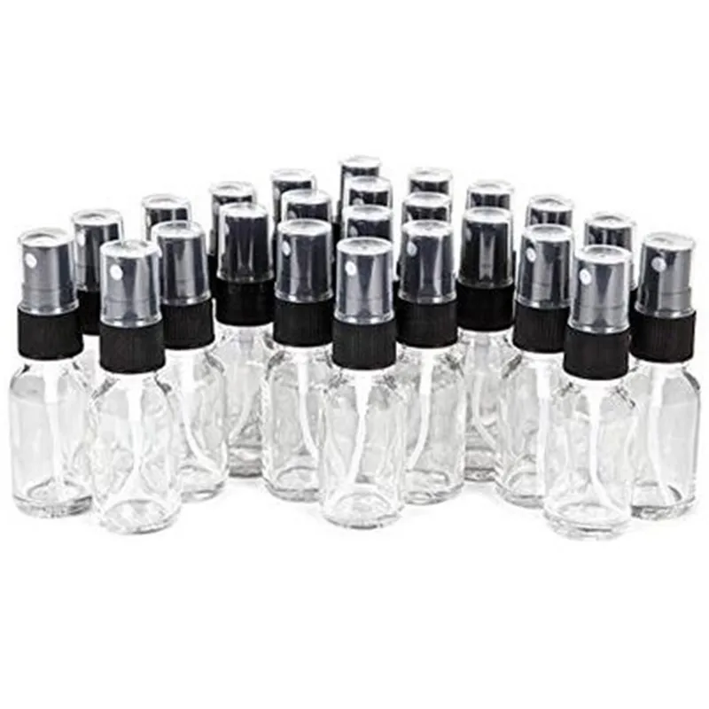 24 шт. пустой многоразового 10 мм Янтарное стекло спрей бутылка Vaporizador с мелкодисперсные распылители для эфирные масла Ароматерапия духи