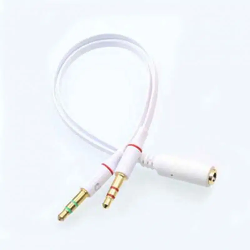 Новый аудио кабель 3 5 мм двойной 2 Штекерный разъем стерео гарнитура наушники