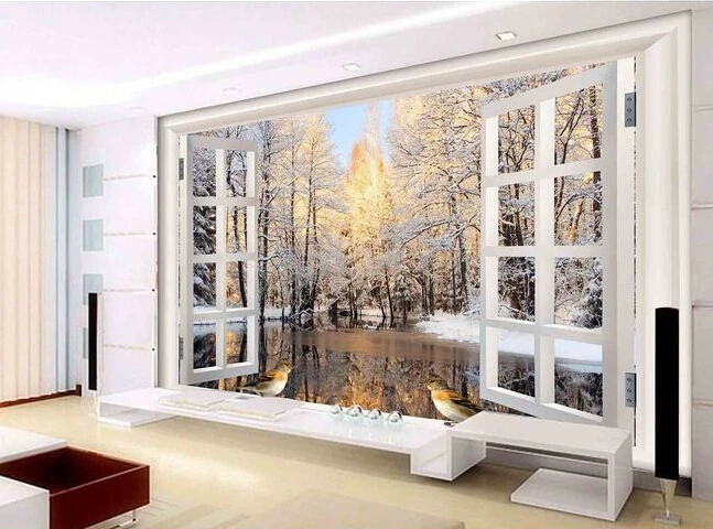 

Custom 3 d stereoscopic wallpaper, Europe type window murals for the sitting room the bedroom TV wall vinyl papel DE parede