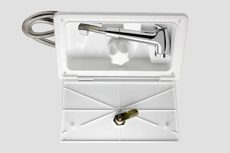 Tytxrv белый RV внешний душ поле комплект с замком-включает смеситель для душа шланг