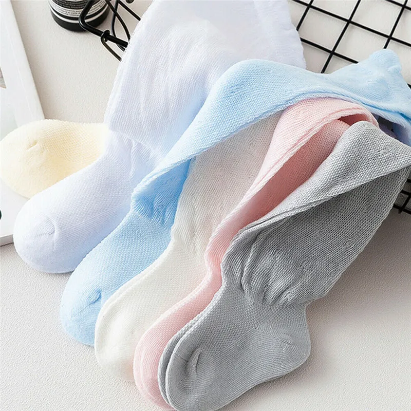 

Hot Cute Infant Baby Girl Non-Slip Socks Knee High Solid Bowknot Lace Plain Ribbed Princess Kids Socks Long Fashion 5 Colors