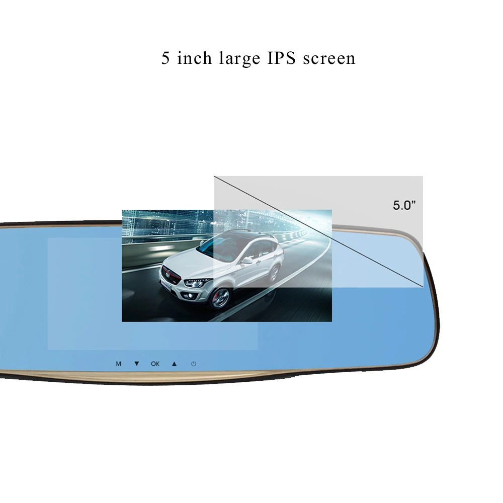 Dash cam era Автомобильный dvr двойной len зеркало заднего вида Авто dashcam рекордер